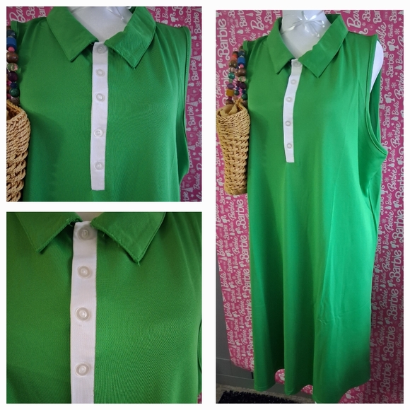 🔥NWT FLOWY Sport Summer Polo Dress 3X - Picture 3 of 12